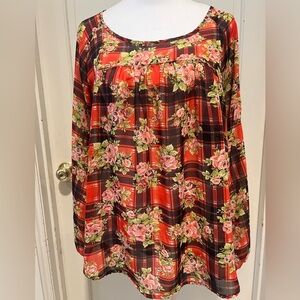 Timing Floral Blouse Size Medium